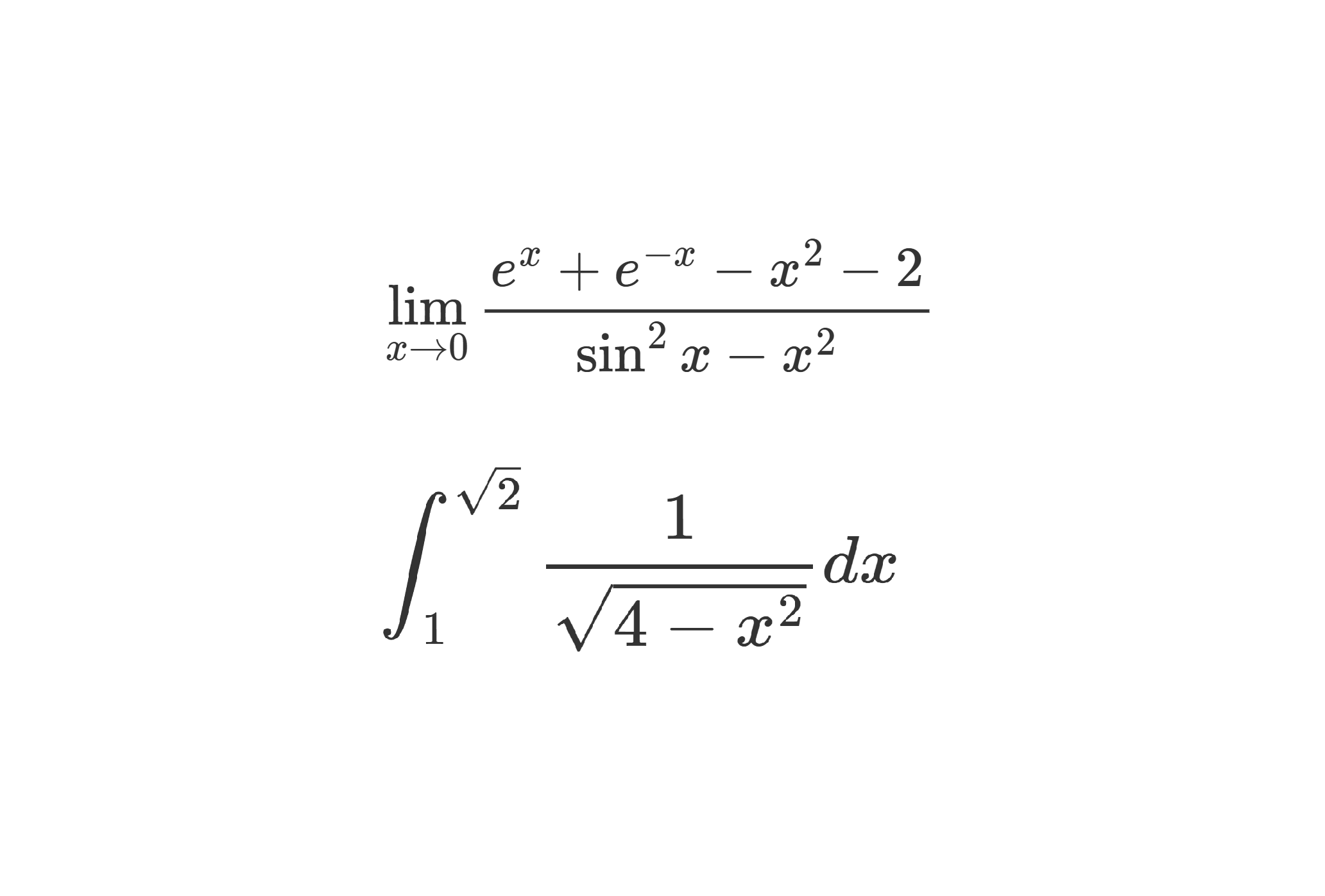 微分・積分・解析学で使う数式