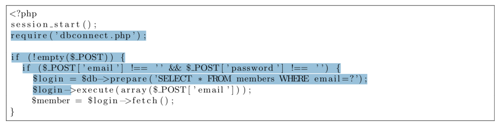 LaTeXにソースコードを記述した例
